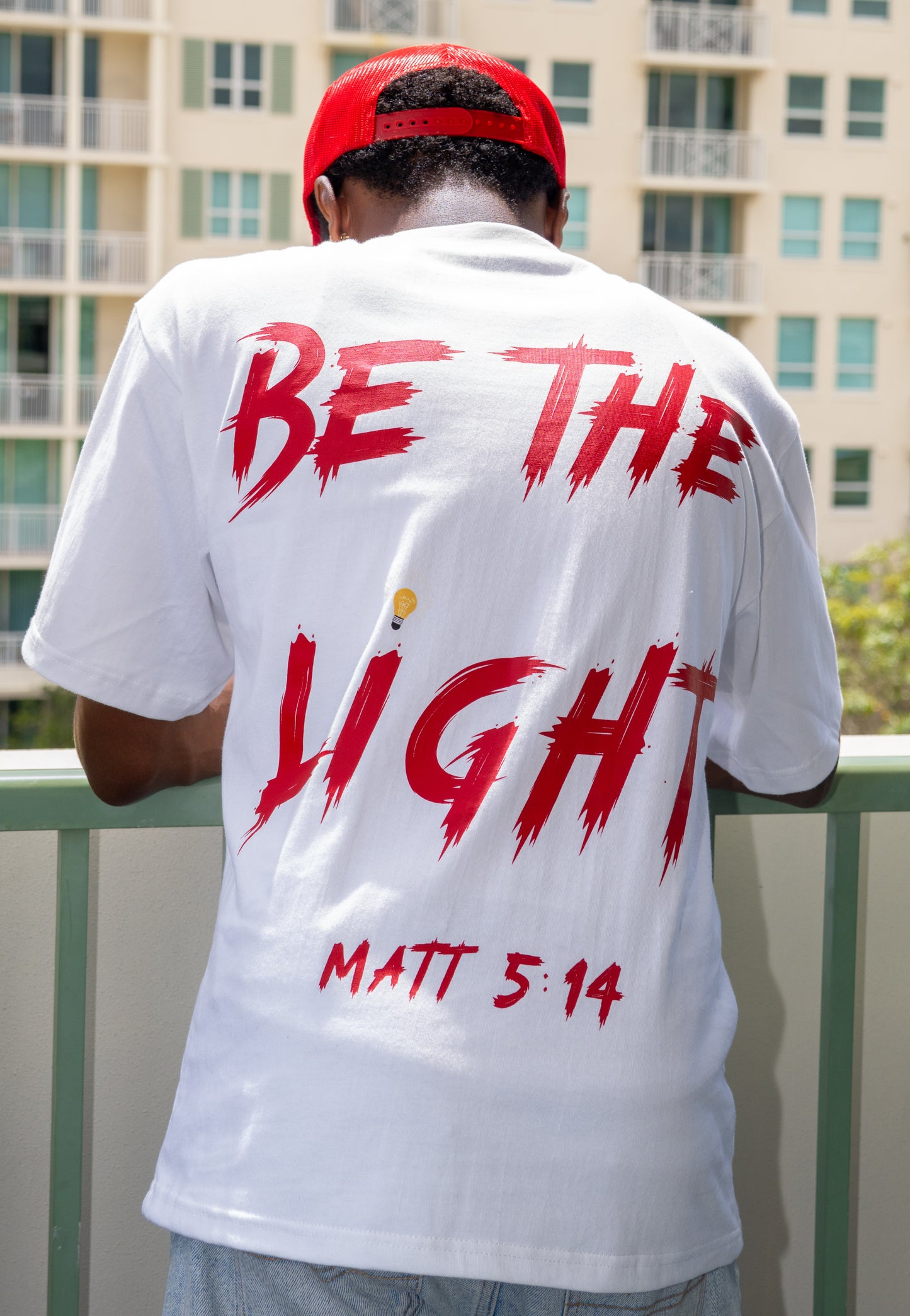 WHITE & RED 'BTL' Tee