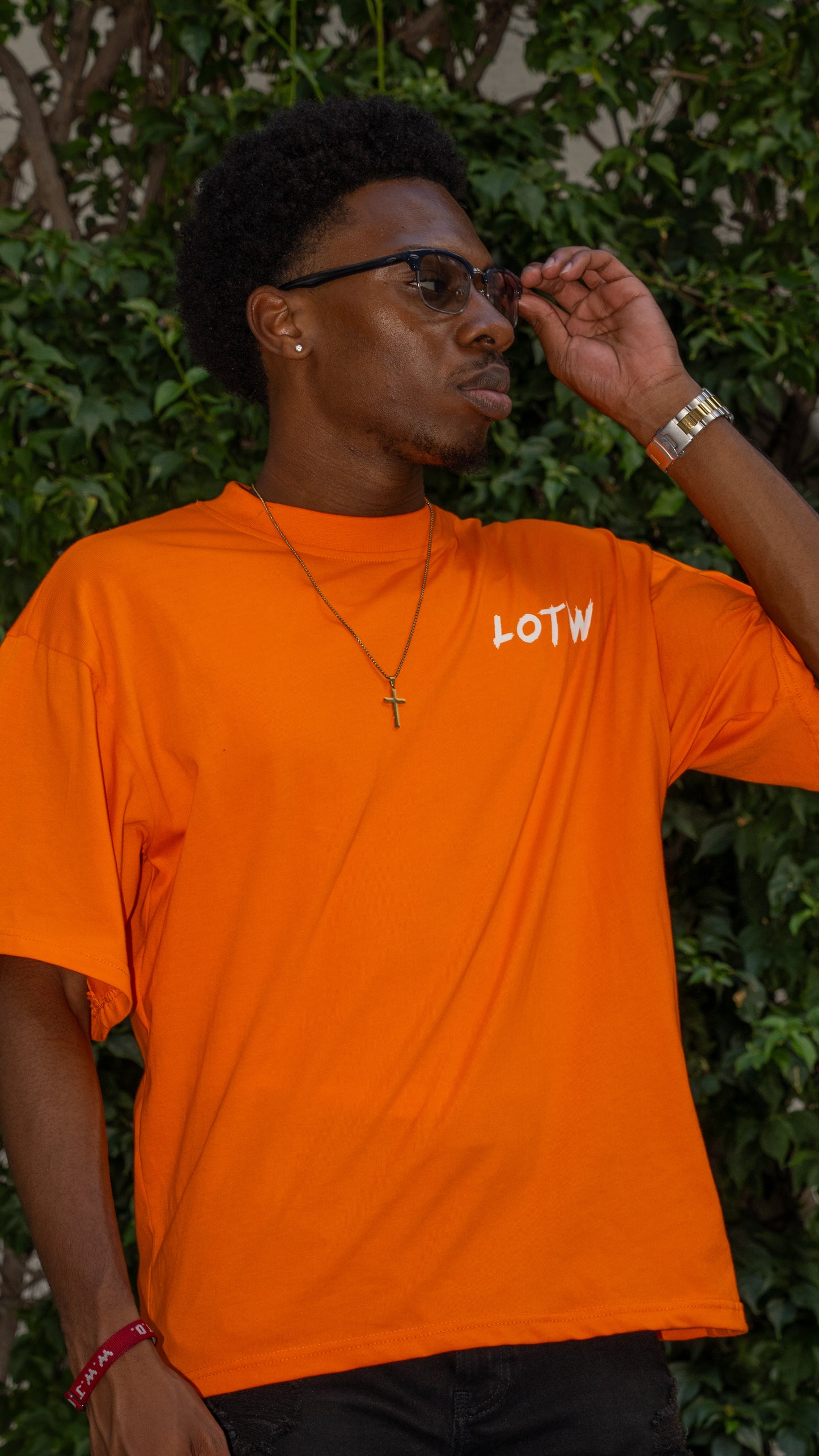 ORANGE & WHITE 'BTL' Tee
